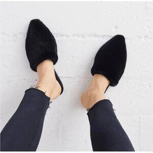 Jenni Kayne Shearling Mule in Black - Size 37